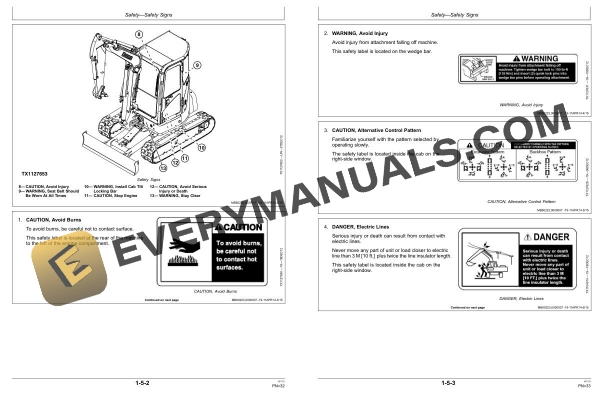 John Deere 35 P Excavator Operator Manual OMT489507X019 4 John Deere 35 P Excavator Operator Manual OMT489507X019 - Image 2