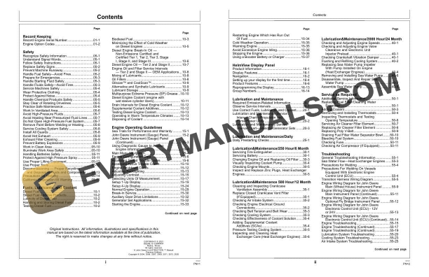 John Deere 6125AFM75 6125SFM75 Marine Engine Operator Manual OMRG35863 4 John Deere 6125AFM75 6125SFM75 Marine Engine Operator Manual OMRG35863 - Image 2