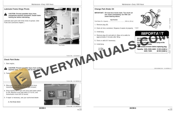 John Deere 744H Loader, 744H MH Material Handler Operator Manual OMT178859 4 John Deere 744H Loader, 744H MH Material Handler Operator Manual OMT178859 - Image 2