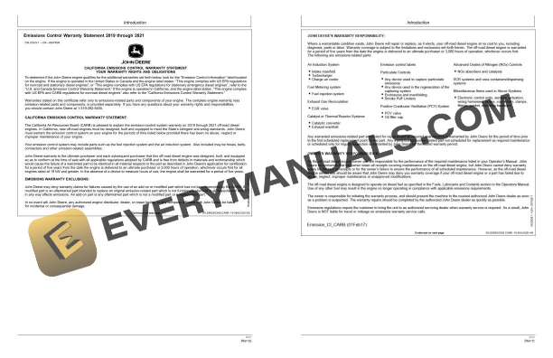 John Deere 770G, 770GP, 772G, 772GP Motor Grader Operator Manual OMT251544 4 John Deere 770G, 770GP, 772G, 772GP Motor Grader Operator Manual OMT251544 - Image 2