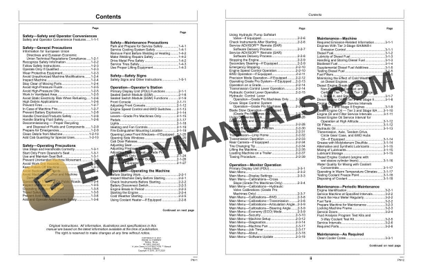 John Deere 770G, 770GP, 772G, 772GP Motor Grader Operator Manual OMT363023X19 4 John Deere 770G, 770GP, 772G, 772GP Motor Grader Operator Manual OMT363023X19 - Image 2