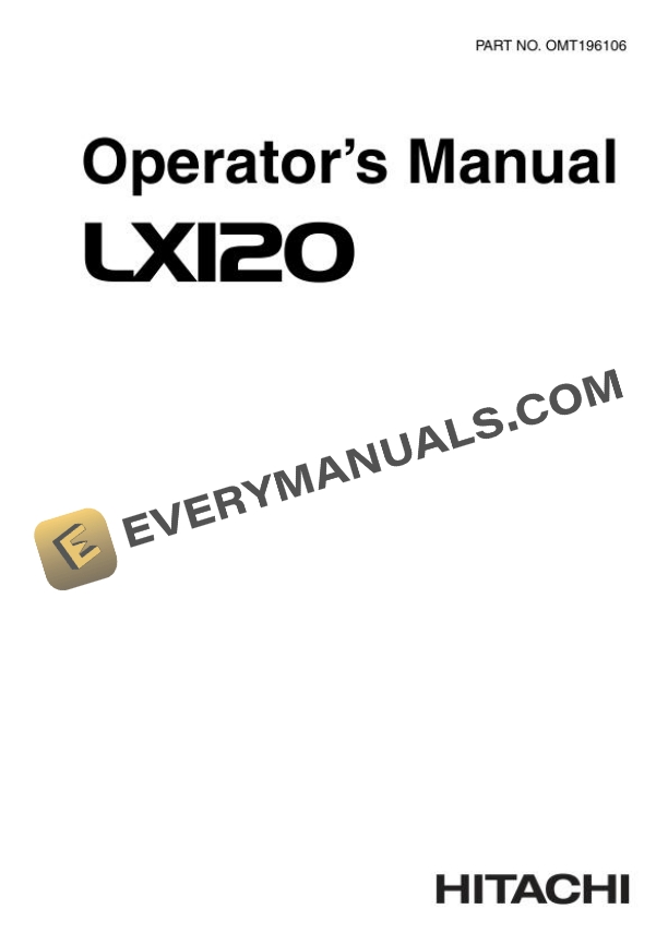 John Deere LX120 Loader Operator Manual OMT196106