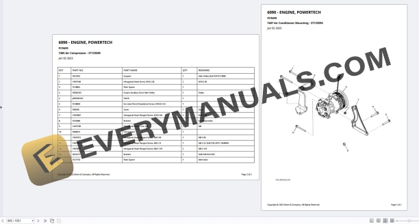 John Deere 9.0L 6090 Engine Parts Catalog PC9439 4 John Deere 9.0L 6090 Engine Parts Catalog PC9439 - Image 2