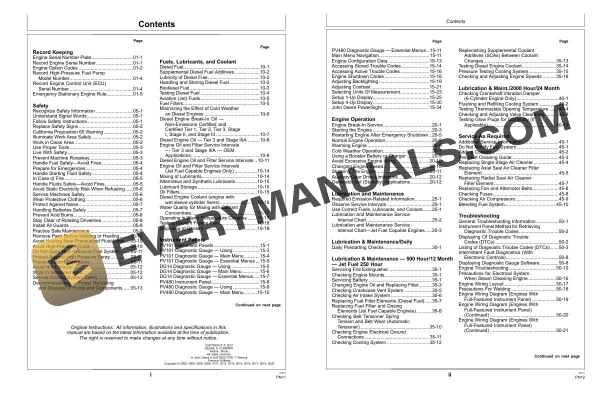 John Deere PowerTech Plus 4045 6068 OEM Diesel Engine Operator Manual OMRG36852 4 John Deere PowerTech Plus 4045 6068 OEM Diesel Engine Operator Manual OMRG36852 - Image 2
