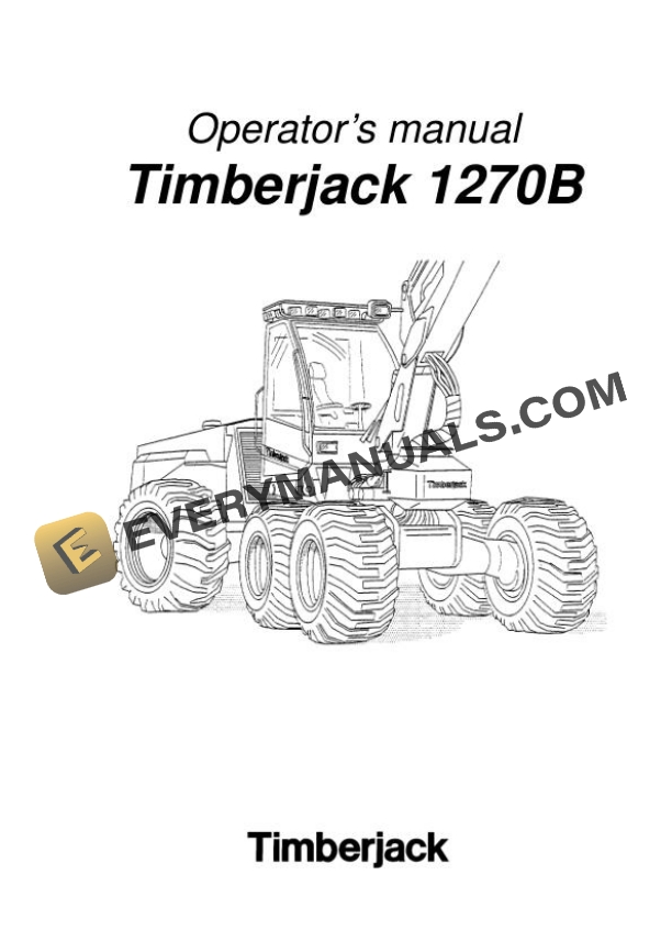 John Deere Timberjack 1270B Operator Manual F040051