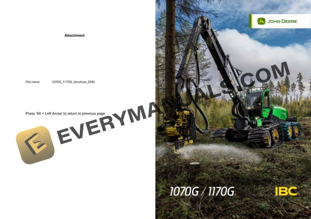 John Deere 1470G Final Tier 4 CTL Forwarder Operator Instruction F700288 4 John Deere 1470G Final Tier 4 CTL Forwarder Operator Instruction F700288 - Image 2