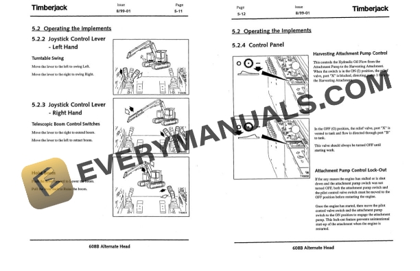 John Deere Timberjack 608B Alternate Head Operator Manual F294828 2 John Deere Timberjack 608B Alternate Head Operator Manual F294828 - Image 2