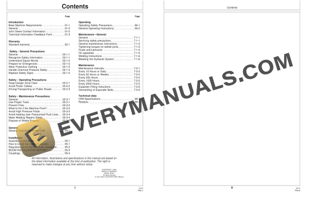 John Deere CH8 Harvester Boom Operator Manual OMF0669911 2 John Deere CH8 Harvester Boom Operator Manual OMF0669911 - Image 2