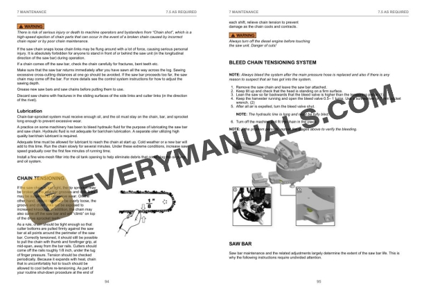 John Deere H270E Harvester Head Operator Instruction F075697 4 John Deere H270E Harvester Head Operator Instruction F075697 - Image 2
