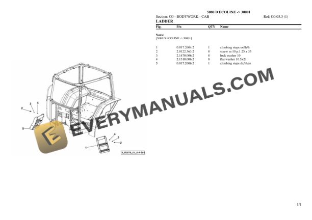 Deutz-Fahr 5080 D ECOLINE (30001) Tractor Parts Catalog PDF 5 Deutz-Fahr 5080 D ECOLINE (30001) Tractor Parts Catalog PDF - Image 3