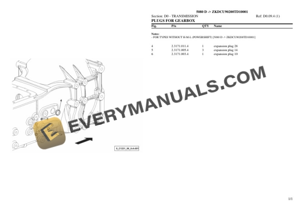 Deutz-Fahr 5080 D (ZKDCU90200TD10001) Tractor Parts Catalog PDF 4 Deutz-Fahr 5080 D (ZKDCU90200TD10001) Tractor Parts Catalog PDF - Image 2