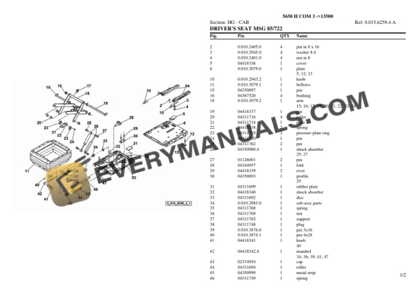 Deutz-Fahr 5650 H COM 3 (13500) Tractor Parts Catalog PDF 6 Deutz-Fahr 5650 H COM 3 (13500) Tractor Parts Catalog PDF - Image 4
