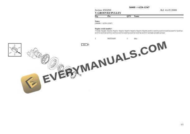 Deutz-Fahr 5680H (6228-12367) Tractor Parts Catalog PDF 4 Deutz-Fahr 5680H (6228-12367) Tractor Parts Catalog PDF - Image 2