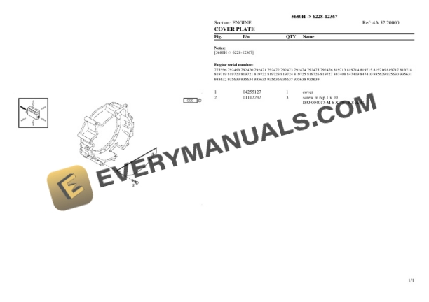 Deutz-Fahr 5680H (6228-12367) Tractor Parts Catalog PDF 5 Deutz-Fahr 5680H (6228-12367) Tractor Parts Catalog PDF - Image 3