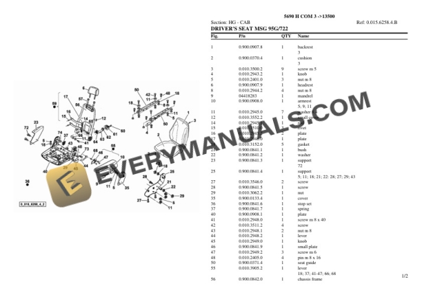 Deutz-Fahr 5690 H COM 3 (13500) Tractor Parts Catalog PDF 6 Deutz-Fahr 5690 H COM 3 (13500) Tractor Parts Catalog PDF - Image 4