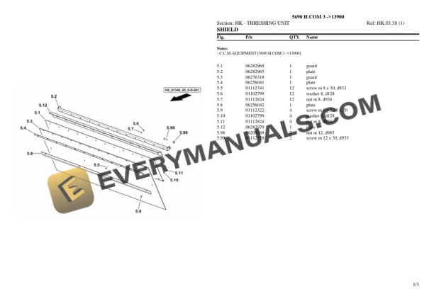 Deutz-Fahr 5690 H COM 3 (13900) Tractor Parts Catalog PDF 7 Deutz-Fahr 5690 H COM 3 (13900) Tractor Parts Catalog PDF - Image 5