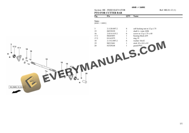 Deutz-Fahr 6040 (16001) Tractor Parts Catalog PDF 5 Deutz-Fahr 6040 (16001) Tractor Parts Catalog PDF - Image 3