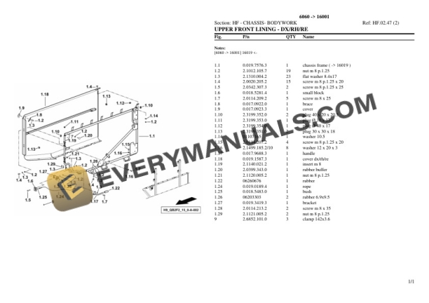 Deutz-Fahr 6060 (16001) Tractor Parts Catalog PDF 5 Deutz-Fahr 6060 (16001) Tractor Parts Catalog PDF - Image 3