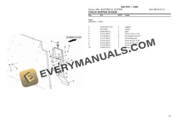 Deutz-Fahr 6065 HTS (16001) Tractor Parts Catalog PDF 6 Deutz-Fahr 6065 HTS (16001) Tractor Parts Catalog PDF - Image 4