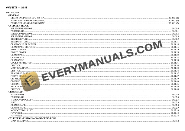 Deutz-Fahr 6095 HTS (14885) Tractor Parts Catalog PDF 2 deutz fahr 6095 hts 14885 tractor parts catalog pdf 1