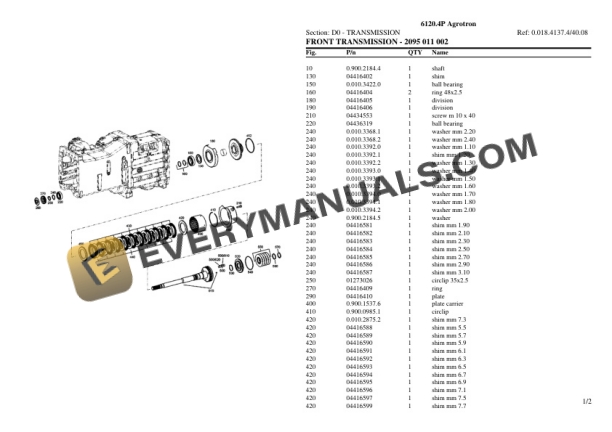 Deutz-Fahr 6120.4P Agrotron Tractor Parts Catalog PDF 4 Deutz-Fahr 6120.4P Agrotron Tractor Parts Catalog PDF - Image 2
