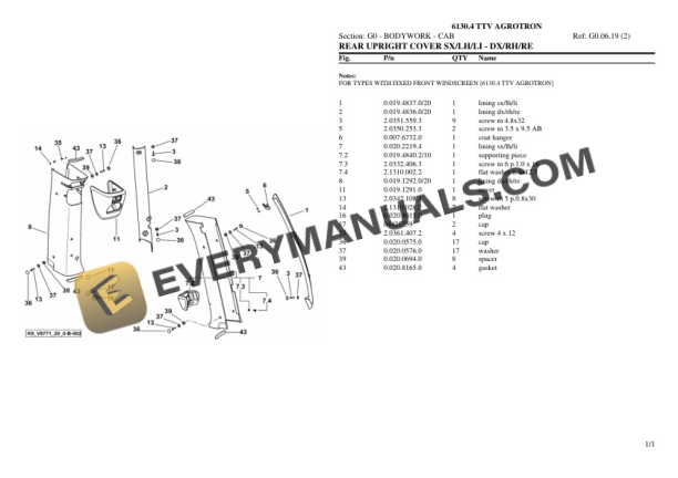 Deutz-Fahr 6130.4 TTV AGROTRON Tractor Parts Catalog PDF 5 Deutz-Fahr 6130.4 TTV AGROTRON Tractor Parts Catalog PDF - Image 3
