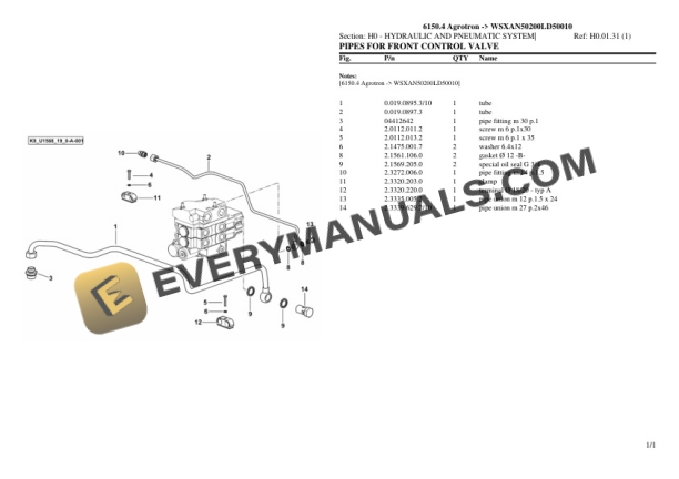 Deutz-Fahr 6150.4 Agrotron (WSXAN50200LD50010) Tractor Parts Catalog PDF 6 Deutz-Fahr 6150.4 Agrotron (WSXAN50200LD50010) Tractor Parts Catalog PDF - Image 4