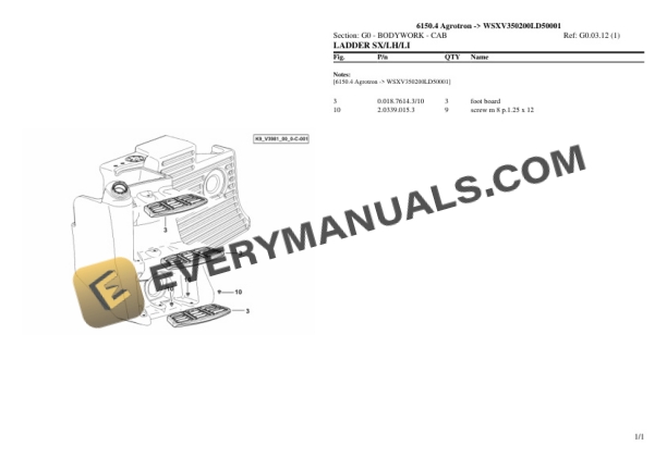Deutz-Fahr 6150.4 Agrotron (WSXV350200LD50001) Tractor Parts Catalog PDF 5 Deutz-Fahr 6150.4 Agrotron (WSXV350200LD50001) Tractor Parts Catalog PDF - Image 3