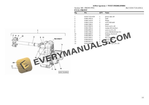 Deutz-Fahr 6150.4 Agrotron (WSXV350200LD50001) Tractor Parts Catalog PDF 7 Deutz-Fahr 6150.4 Agrotron (WSXV350200LD50001) Tractor Parts Catalog PDF - Image 5