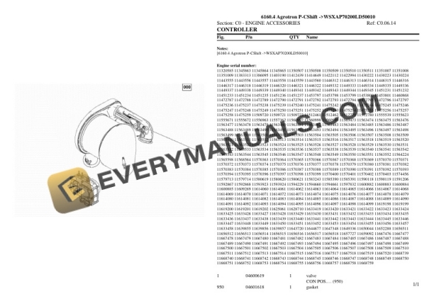 Deutz-Fahr 6160.4 Agrotron P-CShift (WSXAP70200LD50010) Tractor Parts Catalog PDF 4 Deutz-Fahr 6160.4 Agrotron P-CShift (WSXAP70200LD50010) Tractor Parts Catalog PDF - Image 2