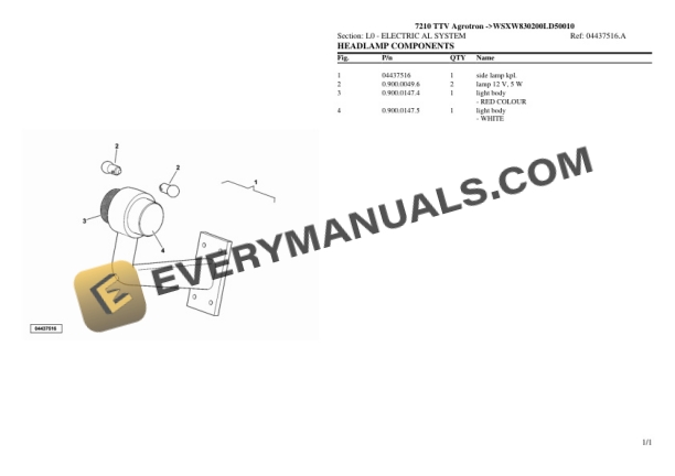 Deutz-Fahr 7210 TTV Agrotron (WSXW830200LD50010) Tractor Parts Catalog PDF 7 Deutz-Fahr 7210 TTV Agrotron (WSXW830200LD50010) Tractor Parts Catalog PDF - Image 5