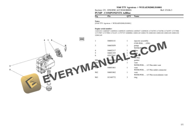 Deutz-Fahr 9340 TTV Agrotron (WSXAE50200LD10001) Tractor Parts Catalog PDF 4 Deutz-Fahr 9340 TTV Agrotron (WSXAE50200LD10001) Tractor Parts Catalog PDF - Image 2