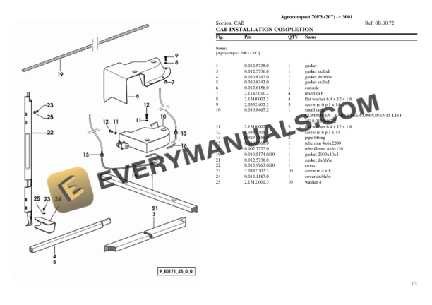 Deutz-Fahr Agrocompact 70F3 (20'') (3001) Tractor Parts Catalog PDF 7 Deutz-Fahr Agrocompact 70F3 (20'') (3001) Tractor Parts Catalog PDF - Image 5