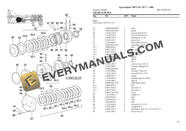 Deutz-Fahr Agrocompact 70F3 (24 28'') (3001) Tractor Parts Catalog PDF 4 Deutz-Fahr Agrocompact 70F3 (24 28'') (3001) Tractor Parts Catalog PDF - Image 2