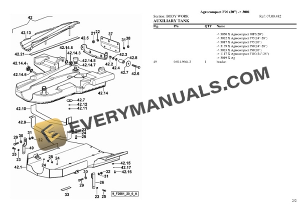 Deutz-Fahr Agrocompact F90 (20'') (3001) Tractor Parts Catalog PDF 6 Deutz-Fahr Agrocompact F90 (20'') (3001) Tractor Parts Catalog PDF - Image 4