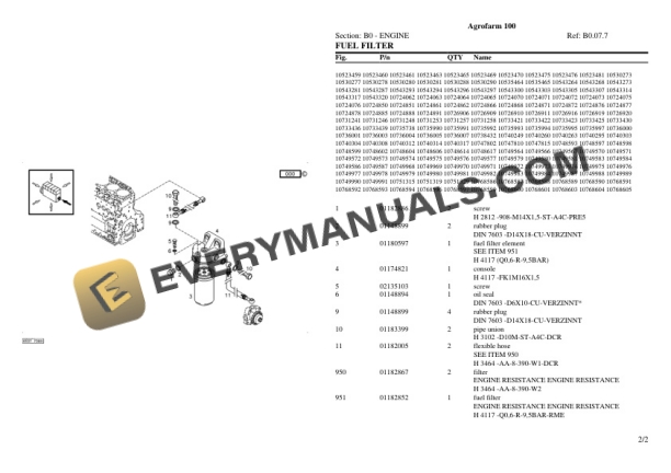 Deutz-Fahr Agrofarm 100 Tractor Parts Catalog PDF 4 Deutz-Fahr Agrofarm 100 Tractor Parts Catalog PDF - Image 2