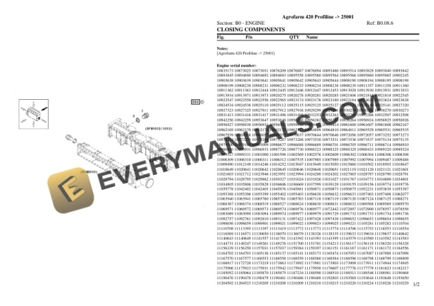 Deutz-Fahr Agrofarm 420 Profiline (25001) Tractor Parts Catalog PDF 4 Deutz-Fahr Agrofarm 420 Profiline (25001) Tractor Parts Catalog PDF - Image 2