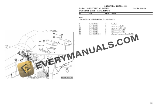 Deutz-Fahr AGROFARM 420 TB (1001) Tractor Parts Catalog PDF 7 Deutz-Fahr AGROFARM 420 TB (1001) Tractor Parts Catalog PDF - Image 5
