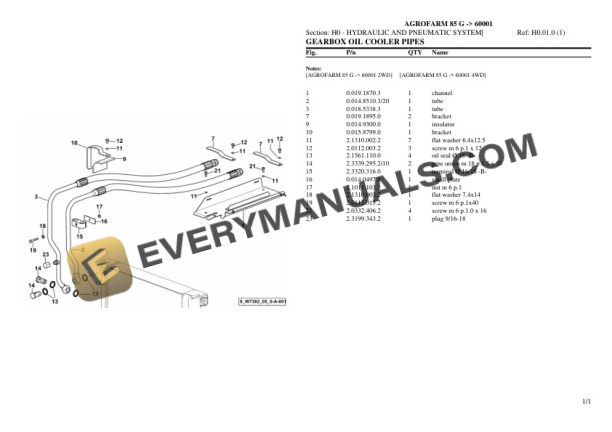 Deutz-Fahr AGROFARM 85 G (60001) Tractor Parts Catalog PDF 6 Deutz-Fahr AGROFARM 85 G (60001) Tractor Parts Catalog PDF - Image 4