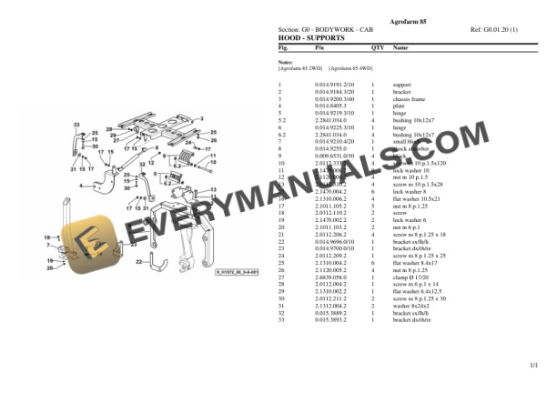 Deutz-Fahr Agrofarm 85 Tractor Parts Catalog PDF 5 Deutz-Fahr Agrofarm 85 Tractor Parts Catalog PDF - Image 3