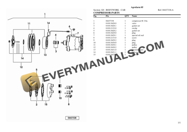 Deutz-Fahr Agrofarm 85 Tractor Parts Catalog PDF 6 Deutz-Fahr Agrofarm 85 Tractor Parts Catalog PDF - Image 4