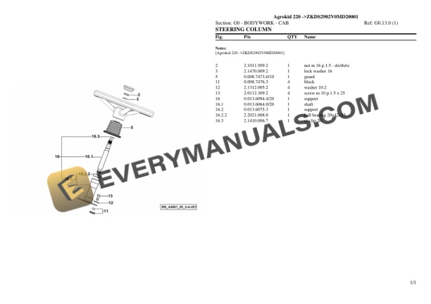 Deutz-Fahr Agrokid 220 (ZKDS2902V0MD20001) Tractor Parts Catalog PDF 6 Deutz-Fahr Agrokid 220 (ZKDS2902V0MD20001) Tractor Parts Catalog PDF - Image 4