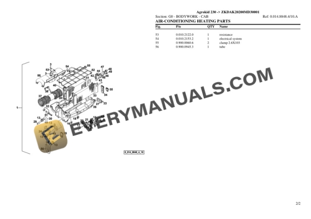 Deutz-Fahr Agrokid 230 (ZKDAK20200MD30001) Tractor Parts Catalog PDF 6 Deutz-Fahr Agrokid 230 (ZKDAK20200MD30001) Tractor Parts Catalog PDF - Image 4