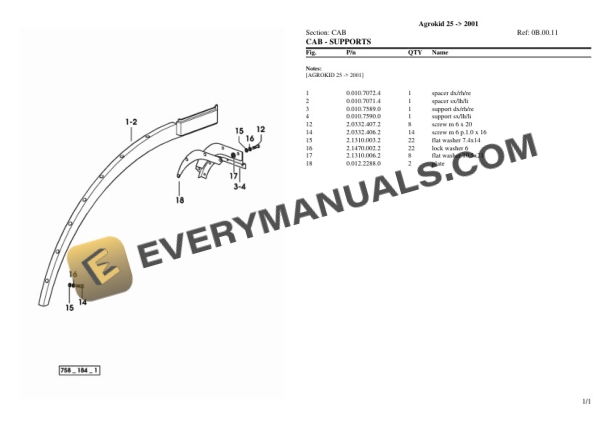 Deutz-Fahr Agrokid 25 (2001) Tractor Parts Catalog PDF 7 Deutz-Fahr Agrokid 25 (2001) Tractor Parts Catalog PDF - Image 5