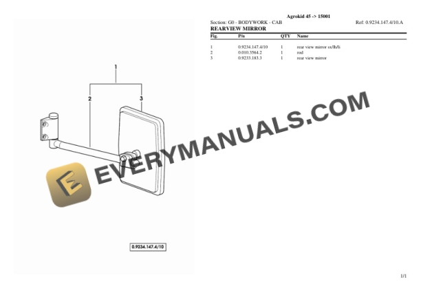 Deutz-Fahr Agrokid 45 (15001) Tractor Parts Catalog PDF 6 Deutz-Fahr Agrokid 45 (15001) Tractor Parts Catalog PDF - Image 4