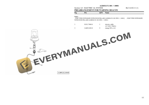 Deutz-Fahr AGROLUX 100 (10001) Tractor Parts Catalog PDF 7 Deutz-Fahr AGROLUX 100 (10001) Tractor Parts Catalog PDF - Image 5
