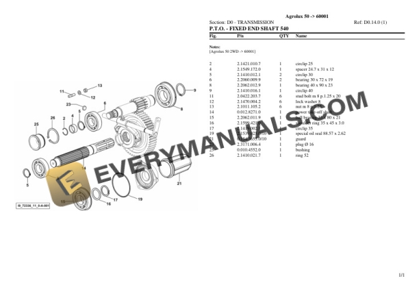 Deutz-Fahr Agrolux 50 (60001) Tractor Parts Catalog PDF 5 Deutz-Fahr Agrolux 50 (60001) Tractor Parts Catalog PDF - Image 3