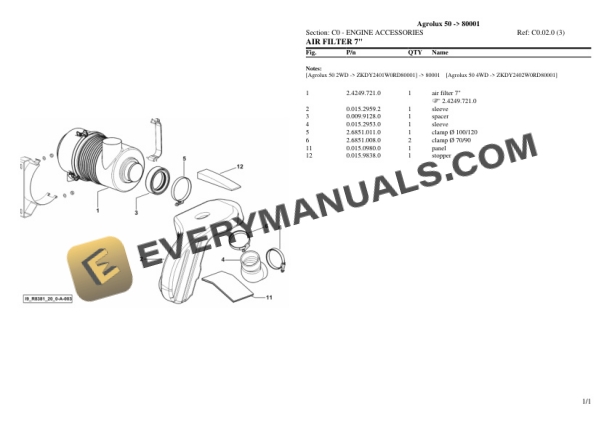 Deutz-Fahr Agrolux 50 (80001) Tractor Parts Catalog PDF 4 Deutz-Fahr Agrolux 50 (80001) Tractor Parts Catalog PDF - Image 2