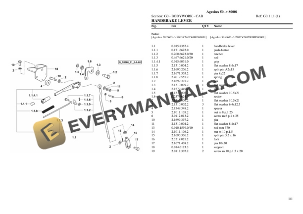 Deutz-Fahr Agrolux 50 (80001) Tractor Parts Catalog PDF 6 Deutz-Fahr Agrolux 50 (80001) Tractor Parts Catalog PDF - Image 4