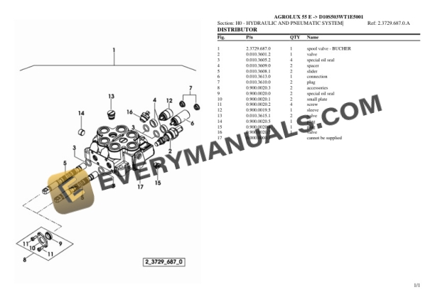 Deutz-Fahr AGROLUX 55 E (D10S503WT1E5001) Tractor Parts Catalog PDF 7 Deutz-Fahr AGROLUX 55 E (D10S503WT1E5001) Tractor Parts Catalog PDF - Image 5